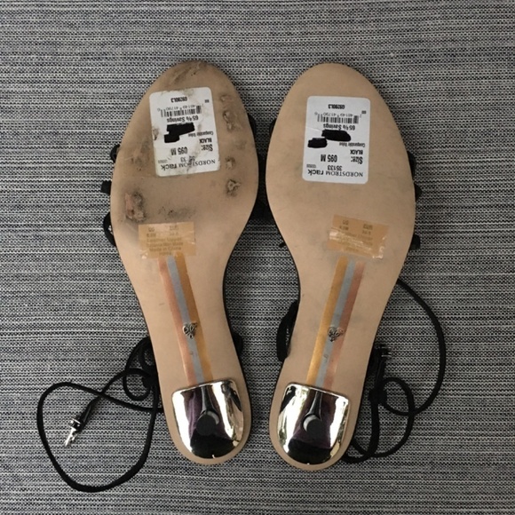 SAM EDELMAN Ankle Wrap Heels Black Size 9.5 - Picture 5 of 5